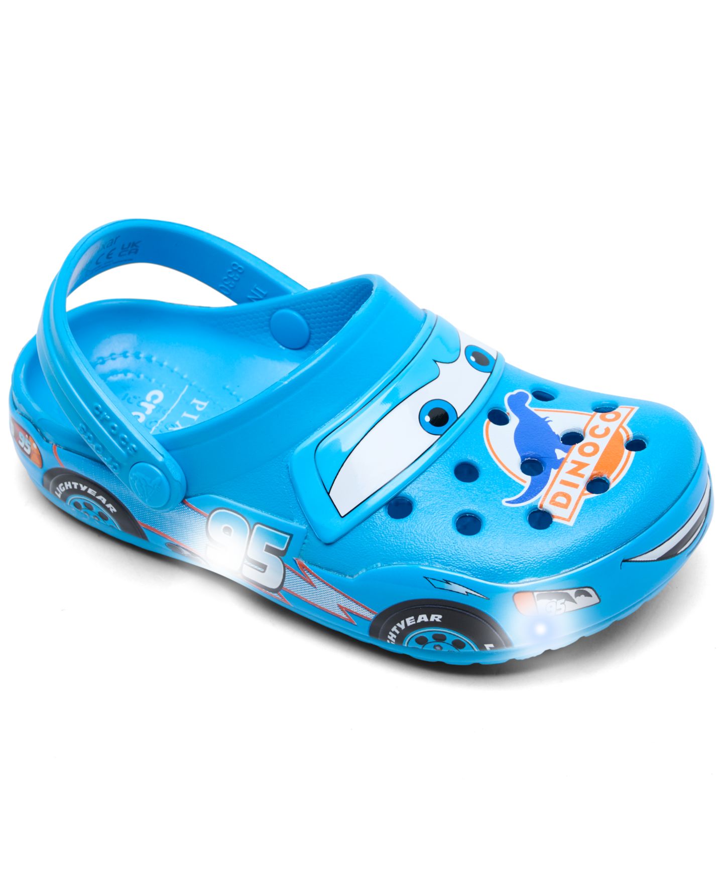 Сабо Crocs Dinoco Lightning McQueen Crocband Customizable with Jibbitz Charms Clogs from Finish Line для мальчиков-малышей, цвет: Синий — фото 6