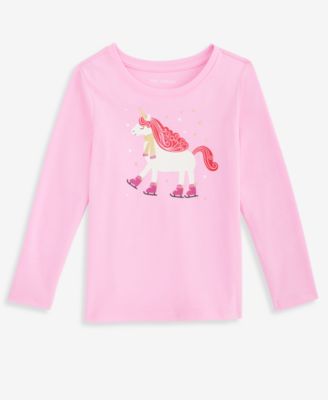 Toddler Girls' 12M-5T Winter Unicorn Graphic Crewneck T-Shirt