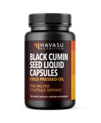 Black Seed Oil Capsules 1,500mg Cold-Pressed Nigella Sativa Oil Per Serving Black Cumin Seed Oil Supplement 180 Capsules 60 Servings