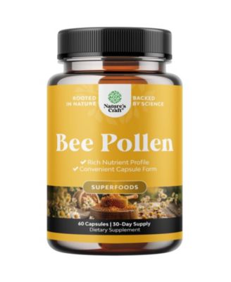 Bee Pollen Capsules, Powdered Bee Pollen | 60 Count