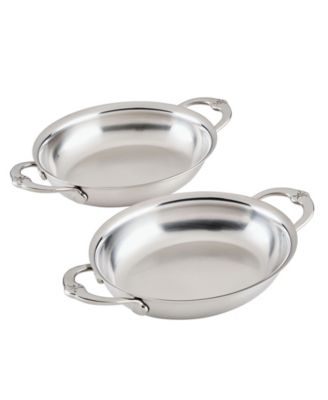 Stainless-Steel 2-Piece Small Oval Au Gratin Set