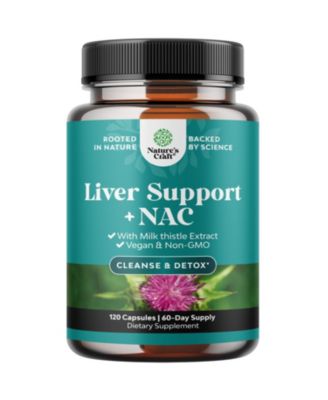 NAC with Milk Thistle, Turmeric, Choline and Dandelion | N-Acetyl Cysteine Supplement | 120 Count