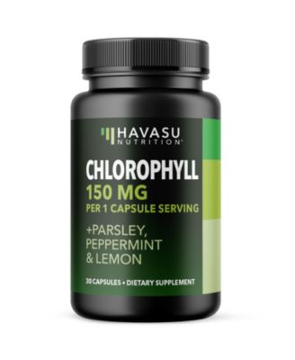 Chlorophyll Capsules 150mg Chlorophyll Per Serving With Parsley, Peppermint and Lemon Extract 30 Capsules 30 Servings