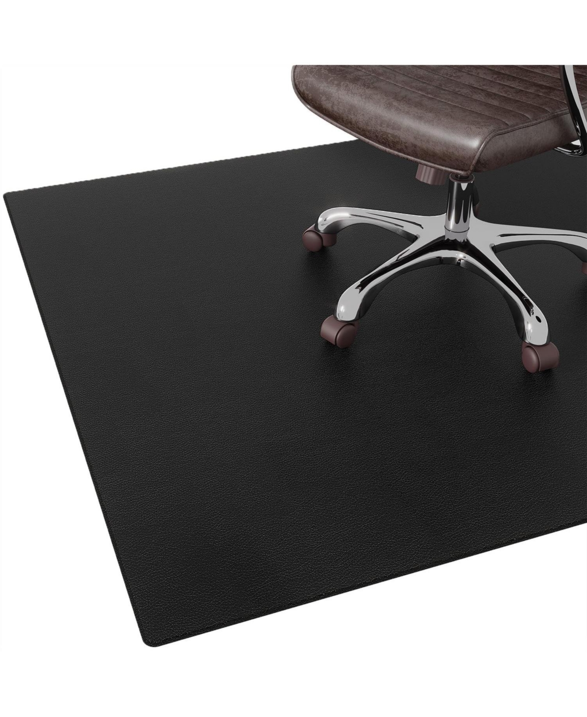 Danrong Ultra Thin Non Slip Leather Chair Mat Hard Floor Protection Noise Reduce Easy Home Office Rug