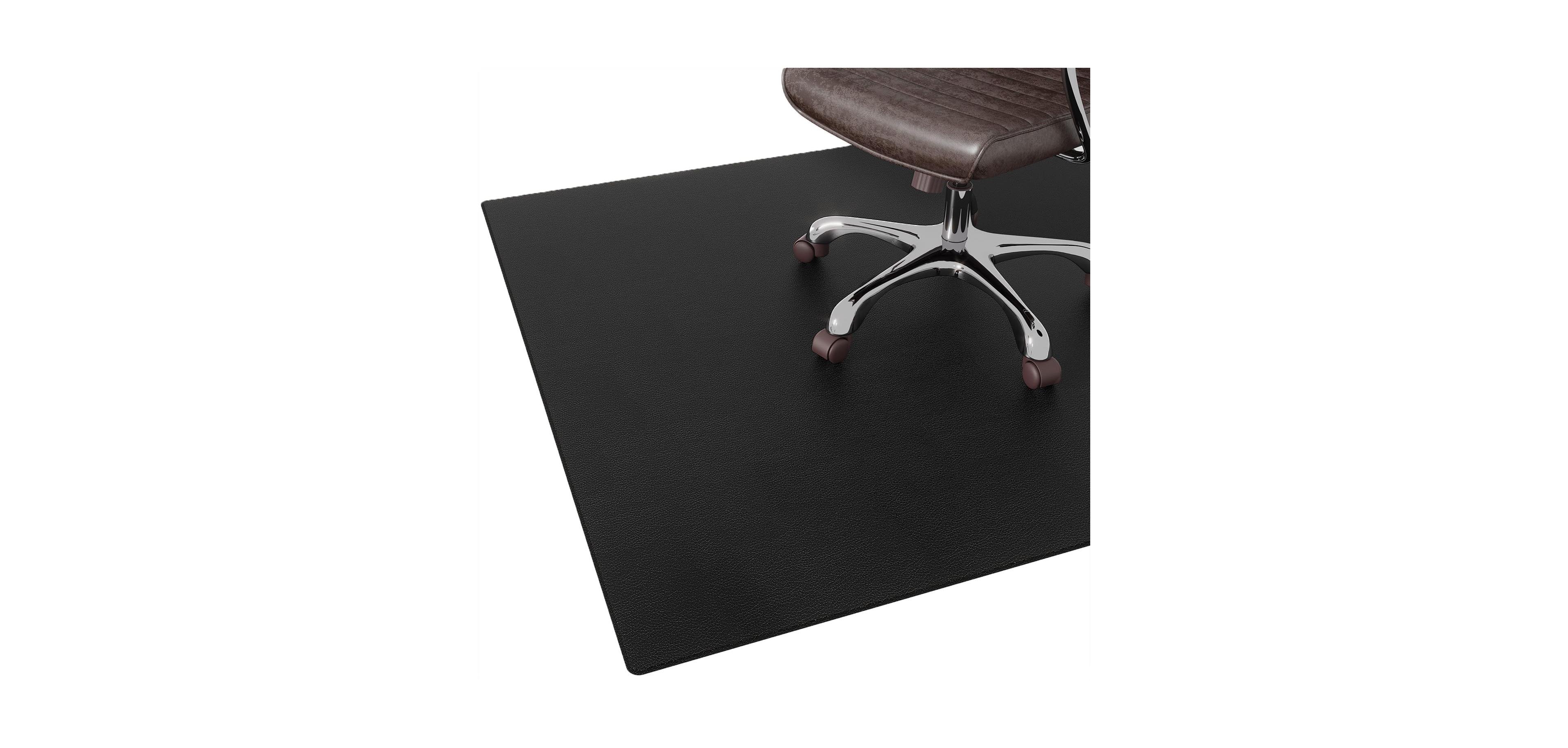Danrong Ultra Thin Non Slip Leather Chair Mat Hard Floor Protection Noise Reduce Easy Home Office Rug