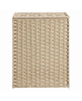 Laundry Hamper with Lid, Clothes Basket with Removable Liner and Handles, 23.8 Gallon, Foldable Narrow Laundry Organizer for Bathroom