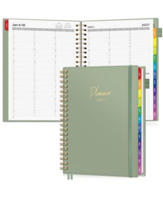 Appointment Book 15 Minute Hourly Daily Planner Weekly Monthly Calendar With Colorful Tabs Flexible Cover