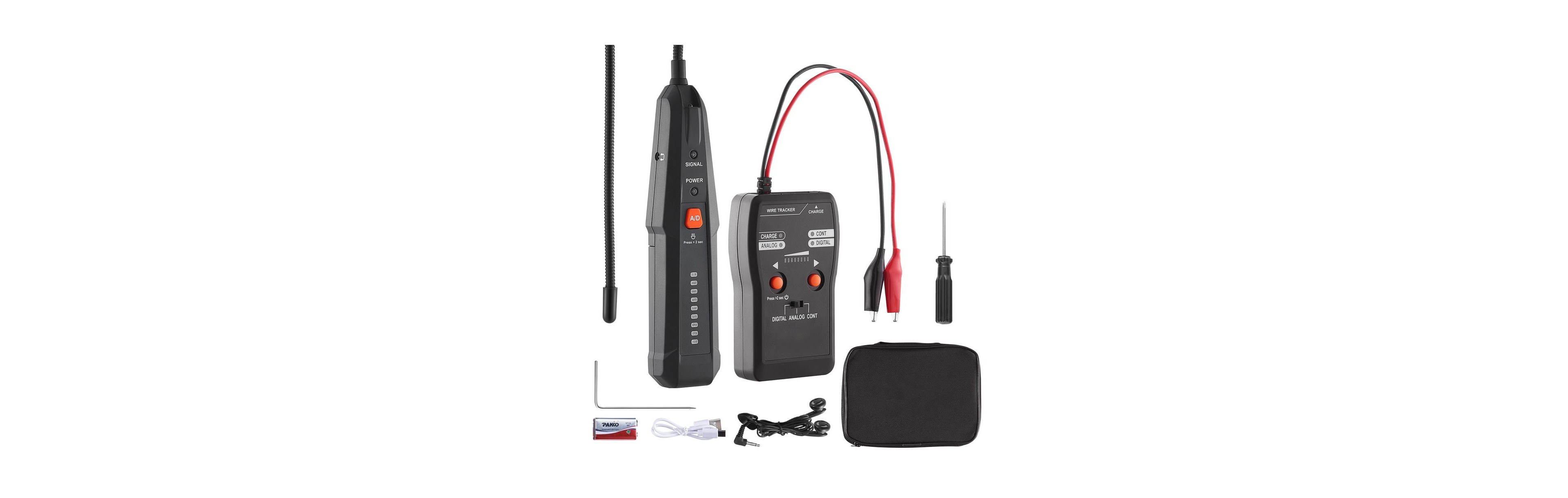 Bestcore Underground Wire Locator 6.5 ft Detection Depth Cable Tracer and Break Detector 3280 ft Range