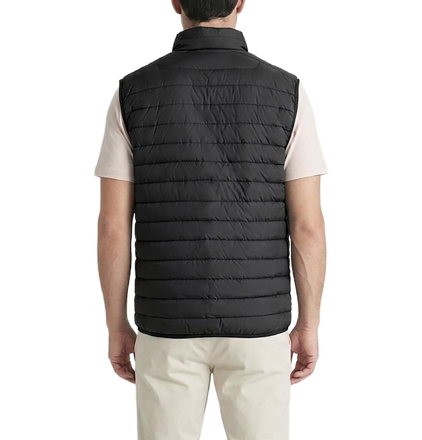 Мужской жилет Level 7 Essential Metro Duck Down Mock-Neck Slim-Fit Vest, цвет: Чёрный — фото 2