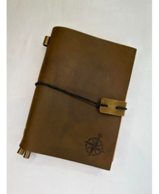 Refillable Genuine Leather Travel Journal Handcrafted Crazy Horse 120 GSM Blank Pages