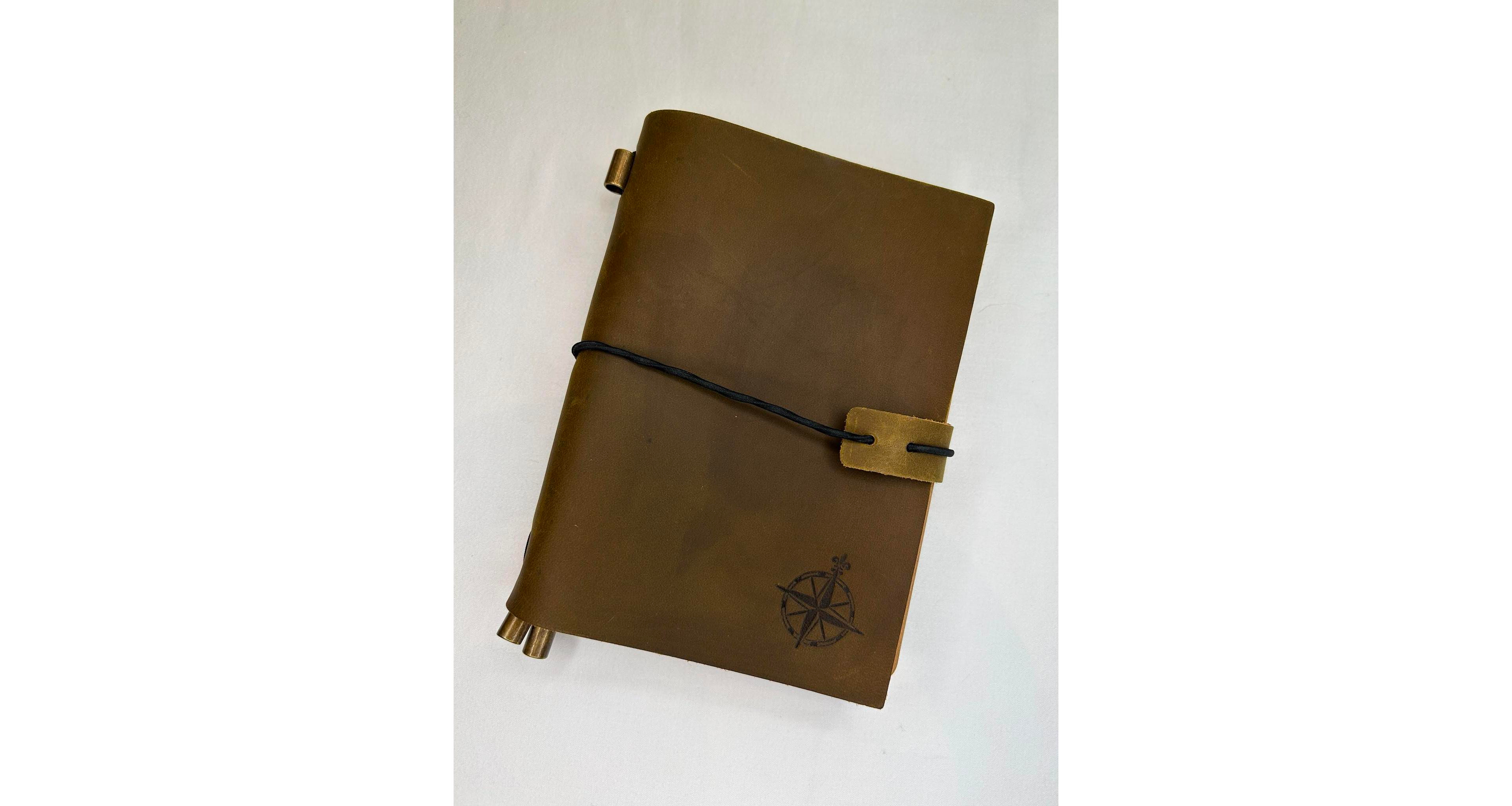 Danrong Refillable Genuine Leather Travel Journal Handcrafted Crazy Horse 120 Gsm Blank Pages