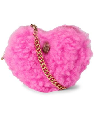 Micro Heart Faux Fur Crossbody Bag