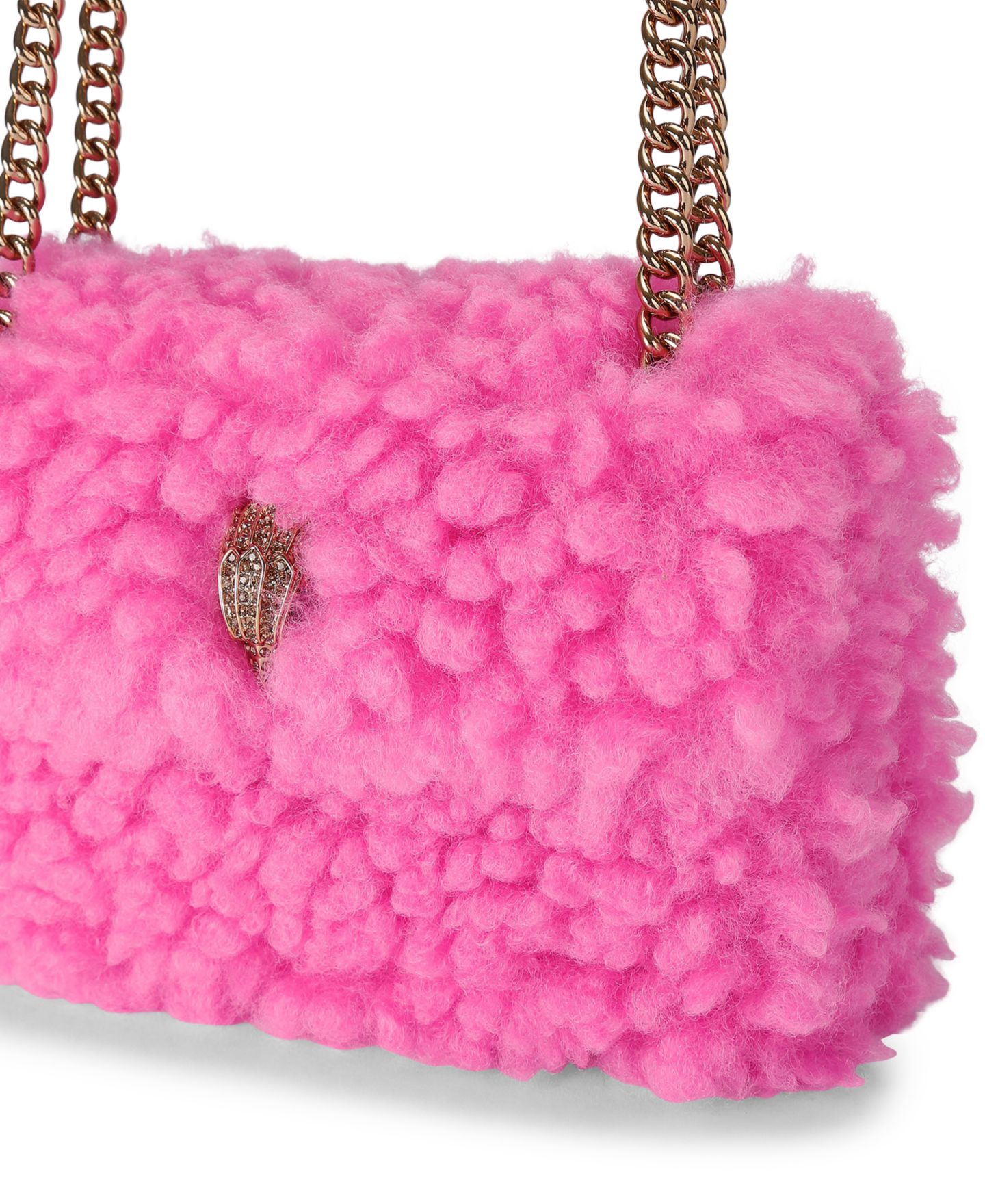 Женская сумка Kurt Geiger London Mini Kensington Faux Fur Crossbody, цвет: Розовый — фото 5