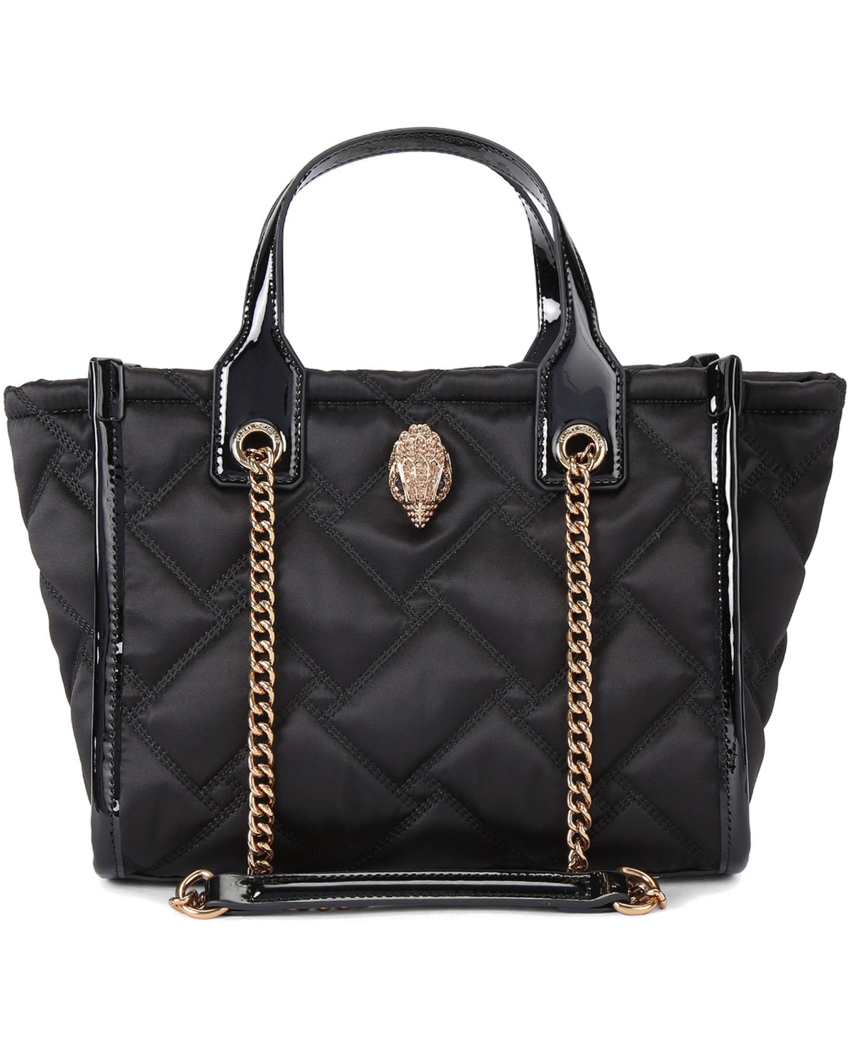 Kurt Geiger Hoxton Small Quilted Shopper Handbag In Black