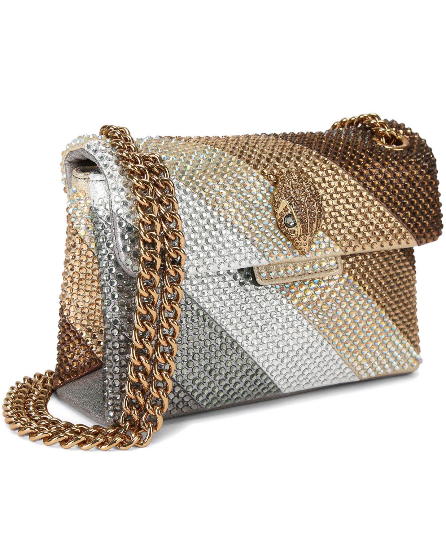Женская сумка Kurt Geiger London Mini Kensington Embellished Crossbody, цвет: Серый — фото 4