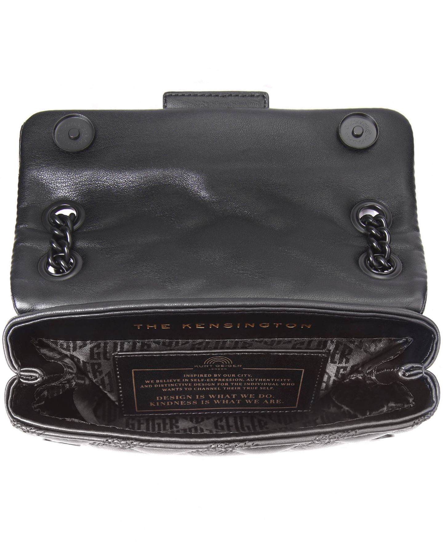 Женская сумка Kurt Geiger London Mini Kensington Drench Quilted Leather Crossbody, цвет: Чёрный — фото 5