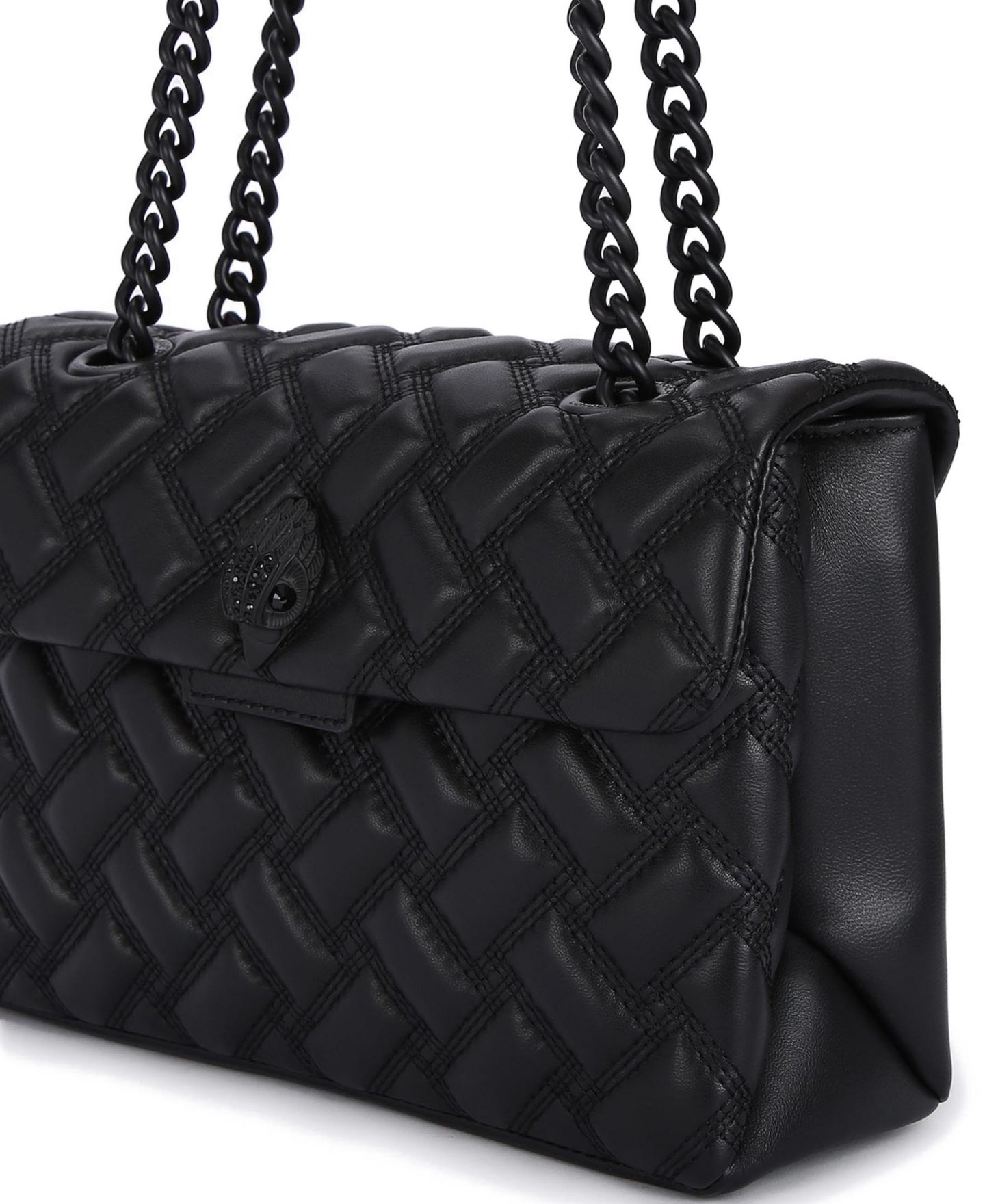 Женская сумка Kurt Geiger London Kensington Drench Medium Quilted Leather Shoulder, цвет: Чёрный — фото 8