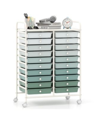 20-Drawer Rolling Storage Cart Studio Organizer