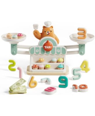 Yummy Bear Scale Balance Counting Math Game 35-Piece Board Game, Ages 3+