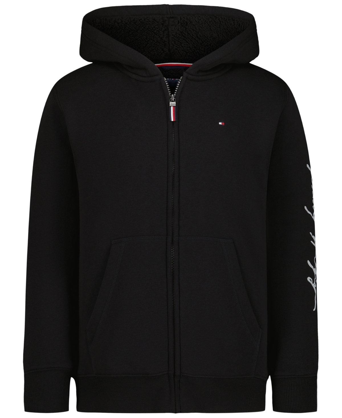 Tommy Hilfiger Boys' Signature Sherpa Lined Full Zip Hoodie