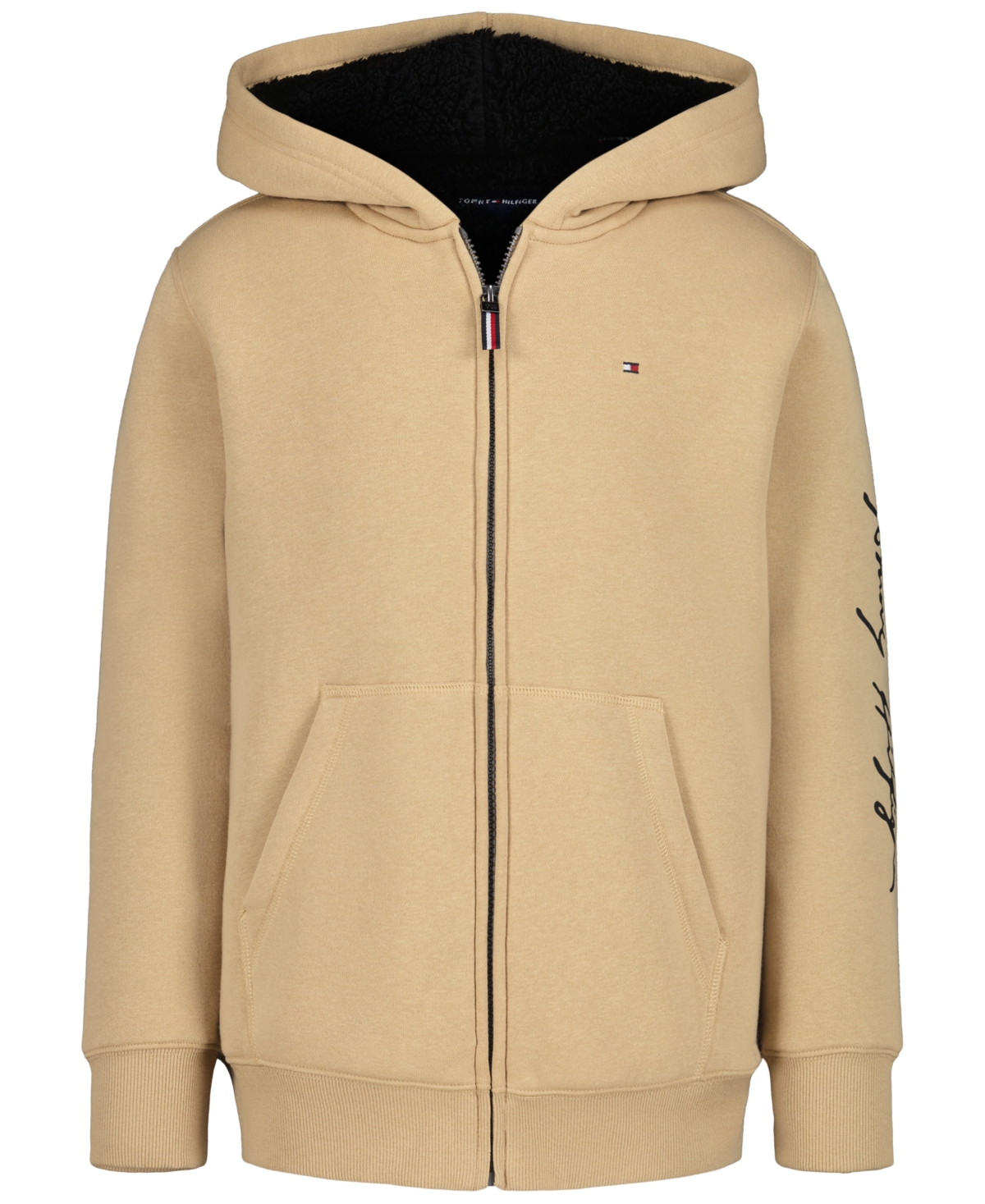 Tommy Hilfiger Boys' Signature Sherpa Lined Full Zip Hoodie - Incense
