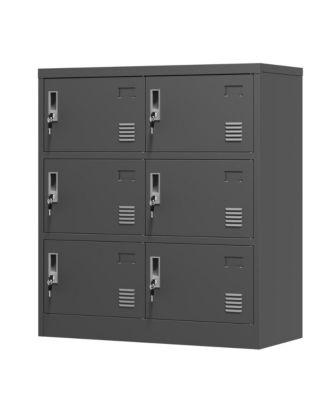 6 Doors Compartment Storage Locker Steel Individual Locks with Vents