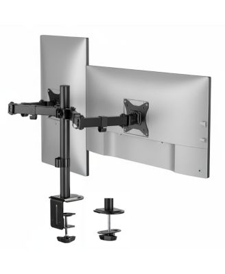 Heavy-Duty Adjustable Dual Monitor Arm, Compatible with VESA 75x75mm and 100x100mm