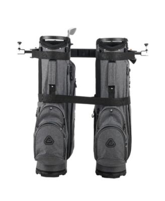 Adjustable Golf Cart Bag Holder for Rear Seat Frames with Quick-Lock Steel Clamps