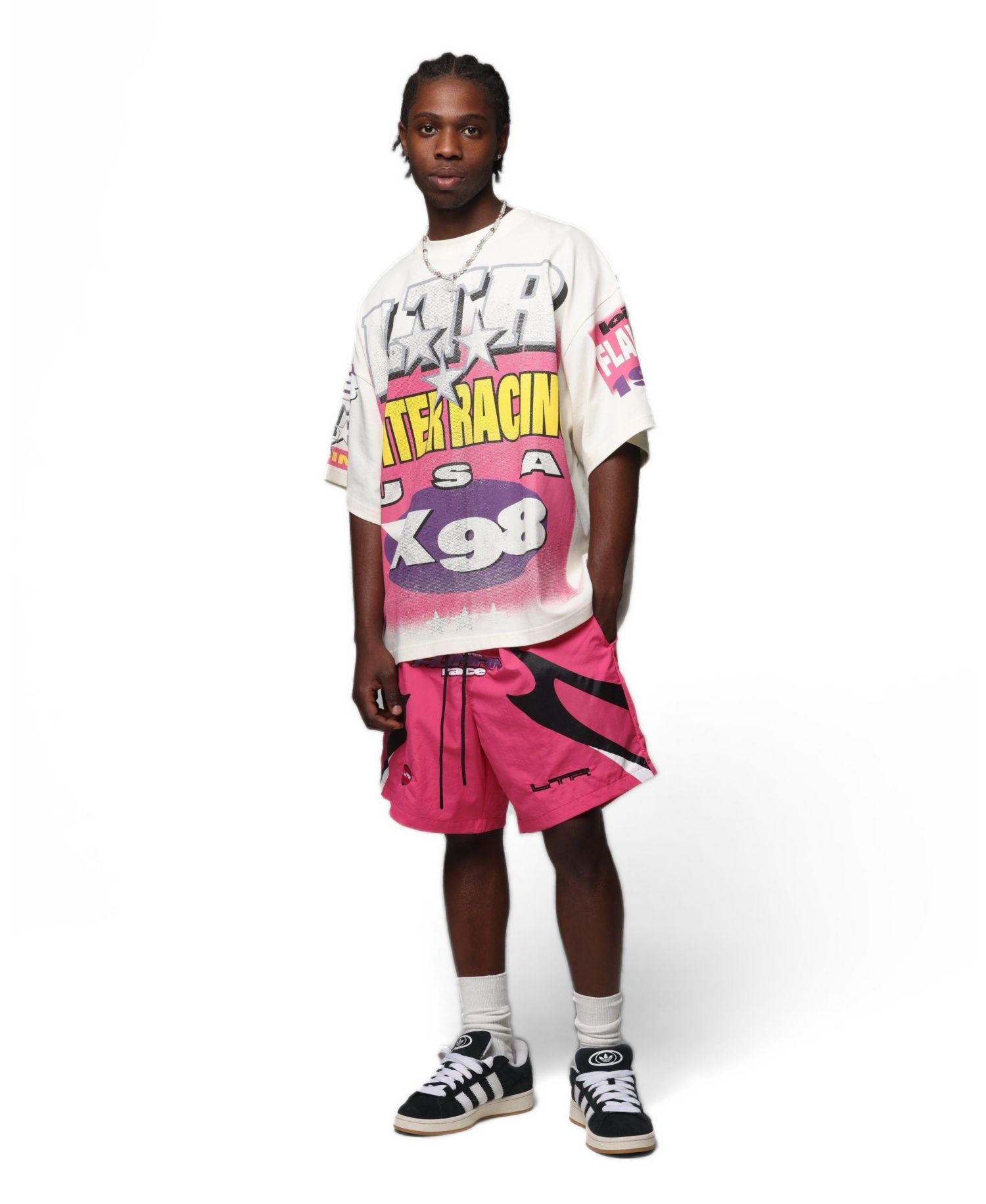Men's Racer Box Oversized Graphic T-Shirt