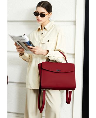 Women's Potter Water-Resistant Leather Convertible 13" Laptop Backpack