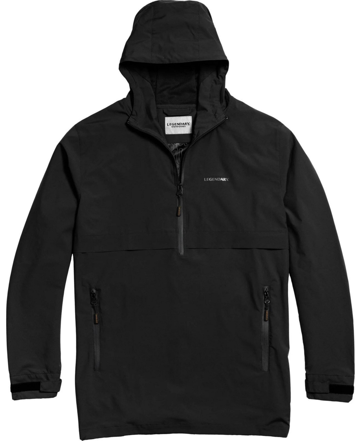 Legendary Whitetails Men's Water Resistant Hooded Pullover Half Zip Up Jacket