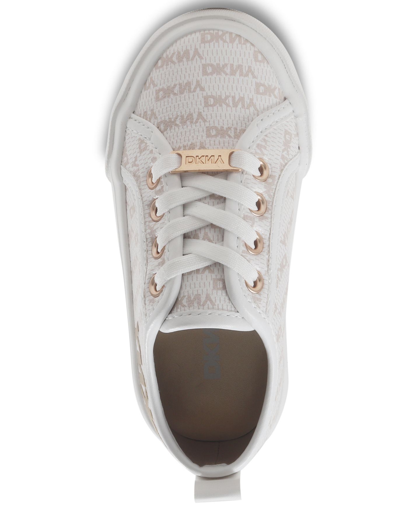 Кроссовки DKNY Hannah Cam Low-Top Lace-Up для девочек-малышей, цвет: Кремовый — фото 4