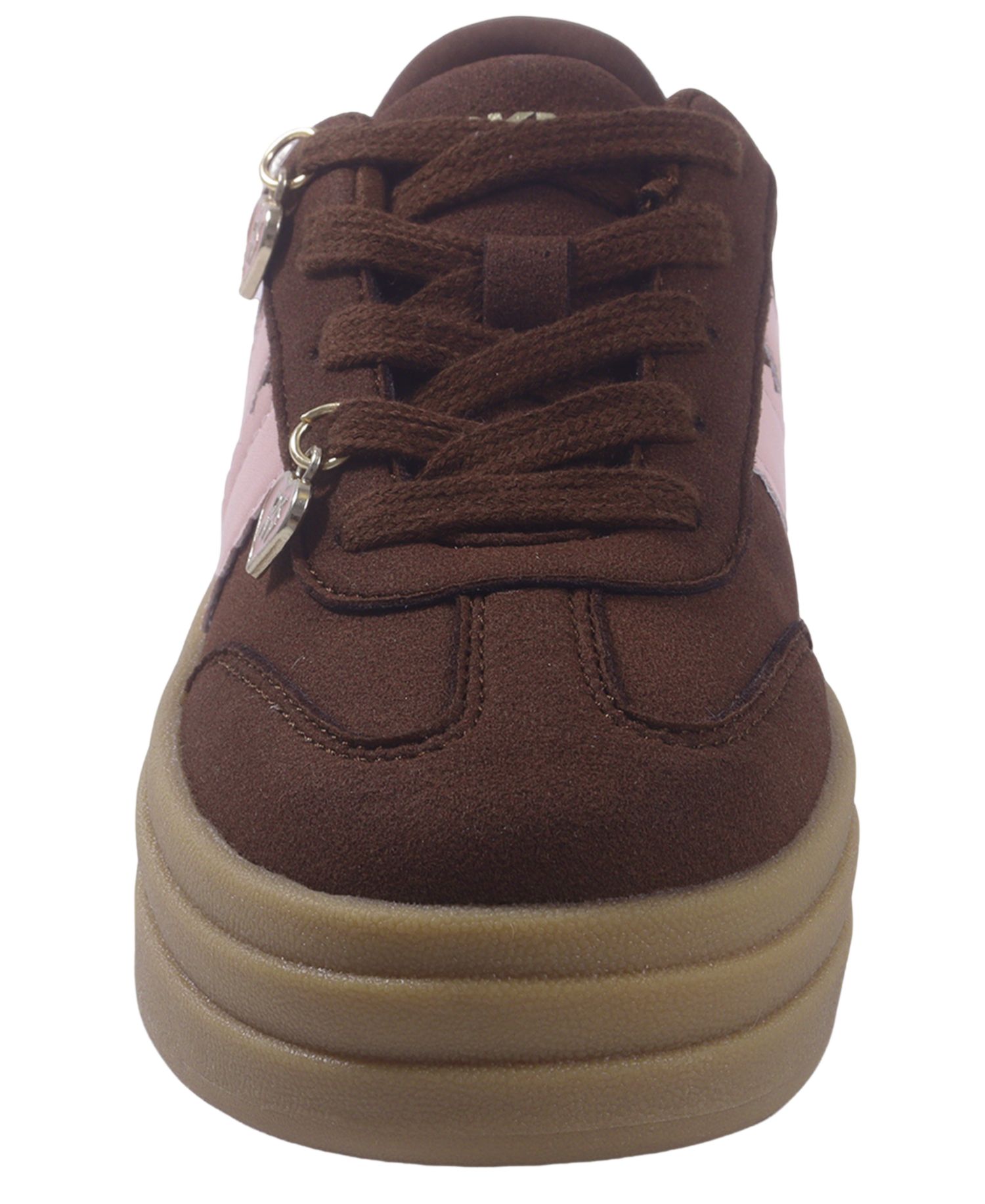 Girls' Tri Geselle Platform Heart Charm Lace-Up Sneakers