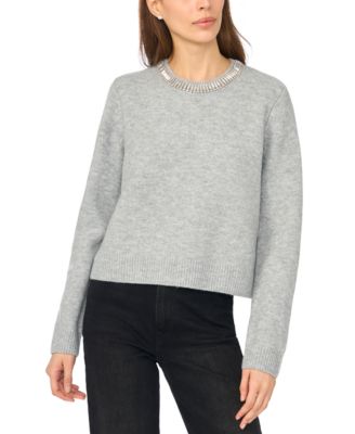 Women's Rhinestone Crewneck Sweater