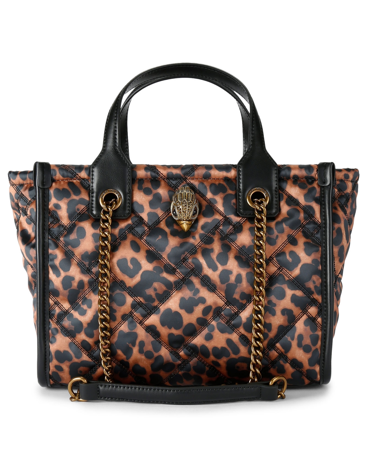 Kurt Geiger Hoxton Small Quilted Shopper Handbag In Medium Brown