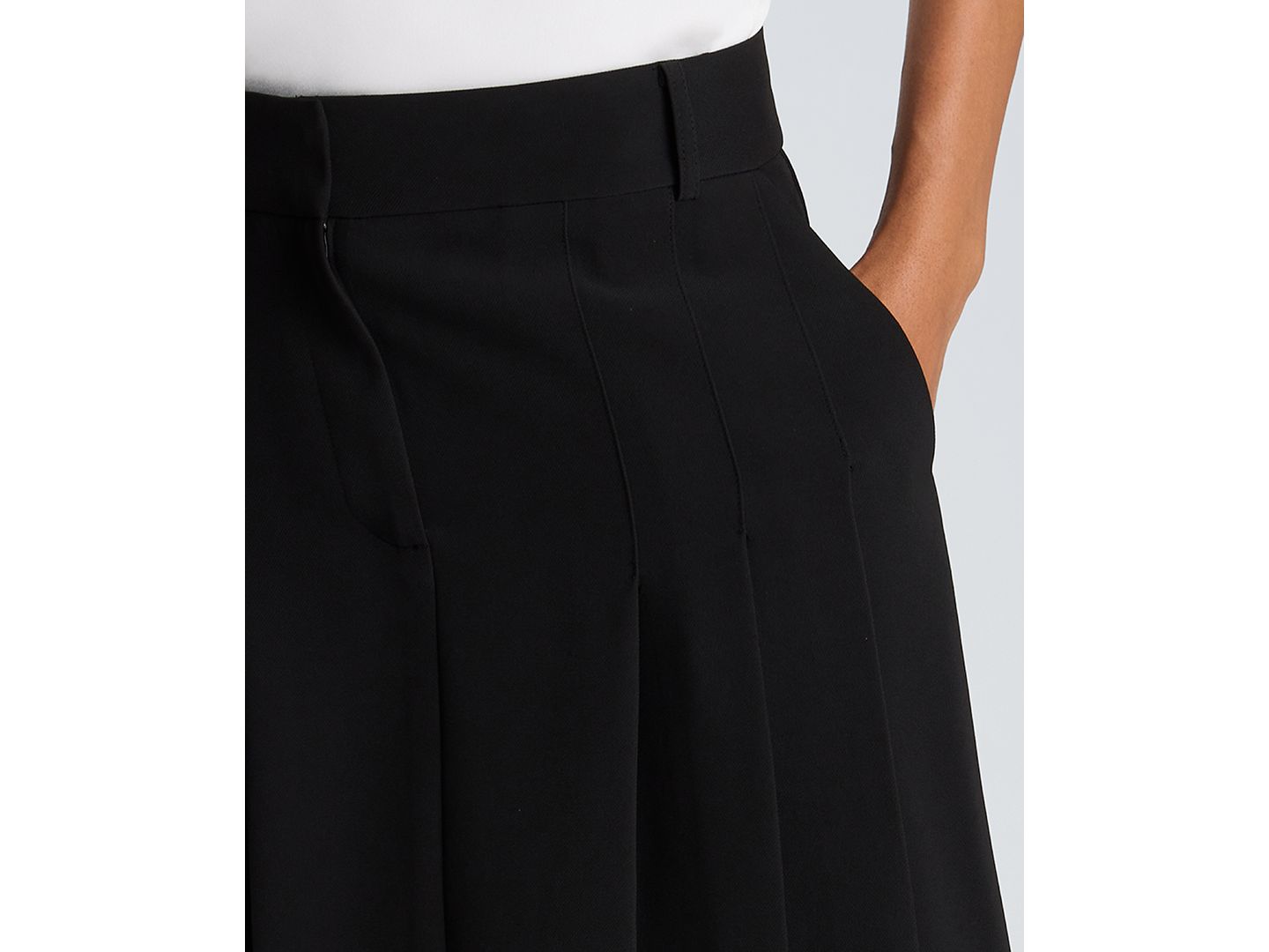 Женская юбка Kenneth Cole High-Waisted Pleated Maxi, цвет: Чёрный — фото 4