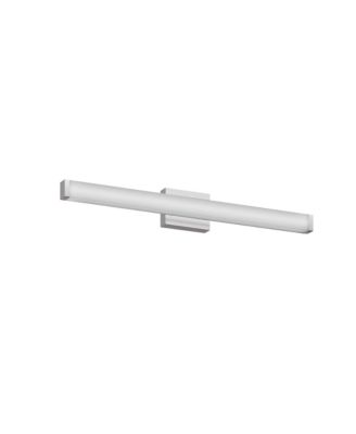33 Inch Brushed Nickel Square LED Bathroom Vanity Light 18W 6000K Cool Wall Bar Fixture Over Mirror