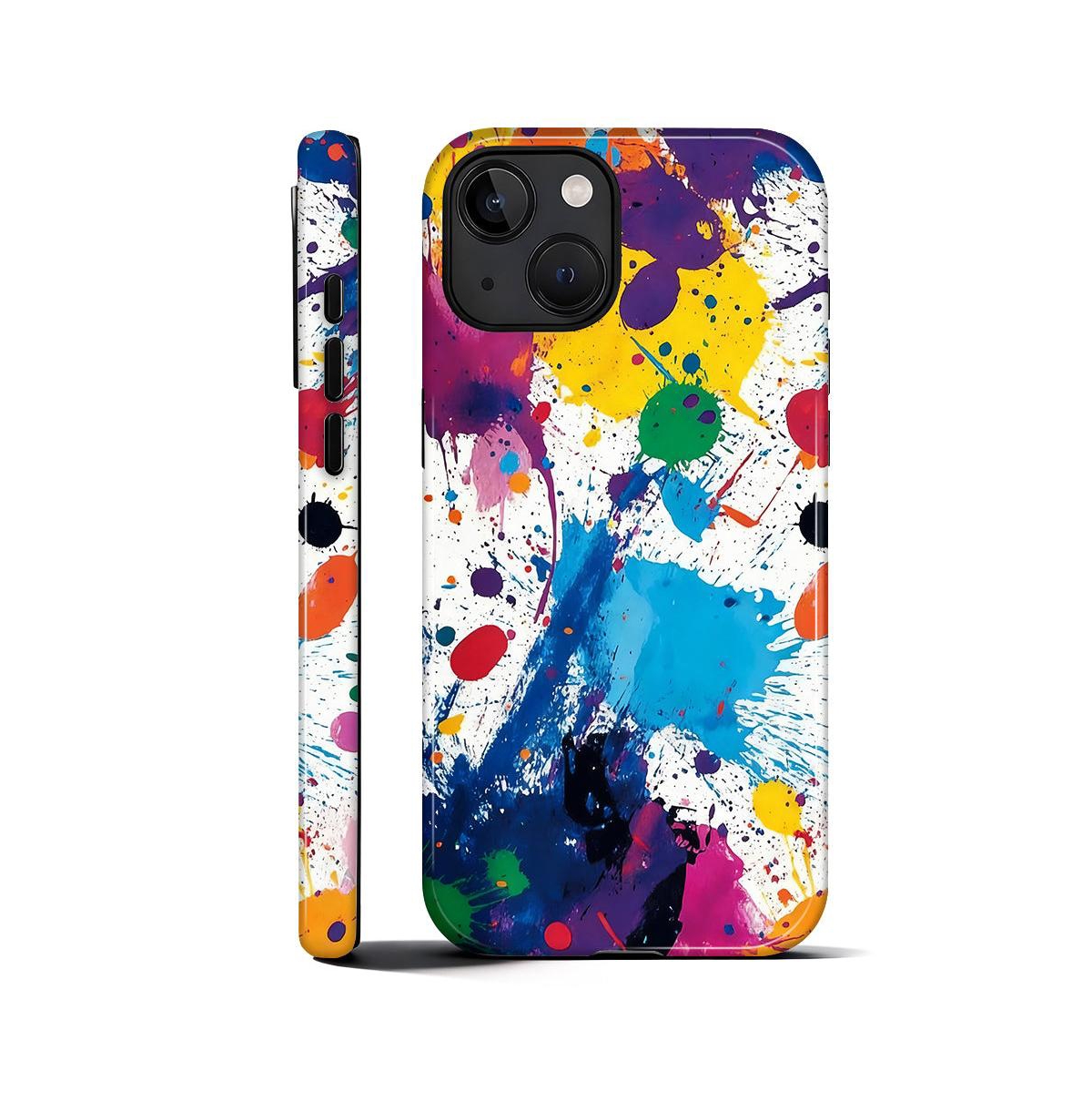 Lisen Phone Case Compatible with Apple iPhone 14, 2-Layer Durable, Color Splash