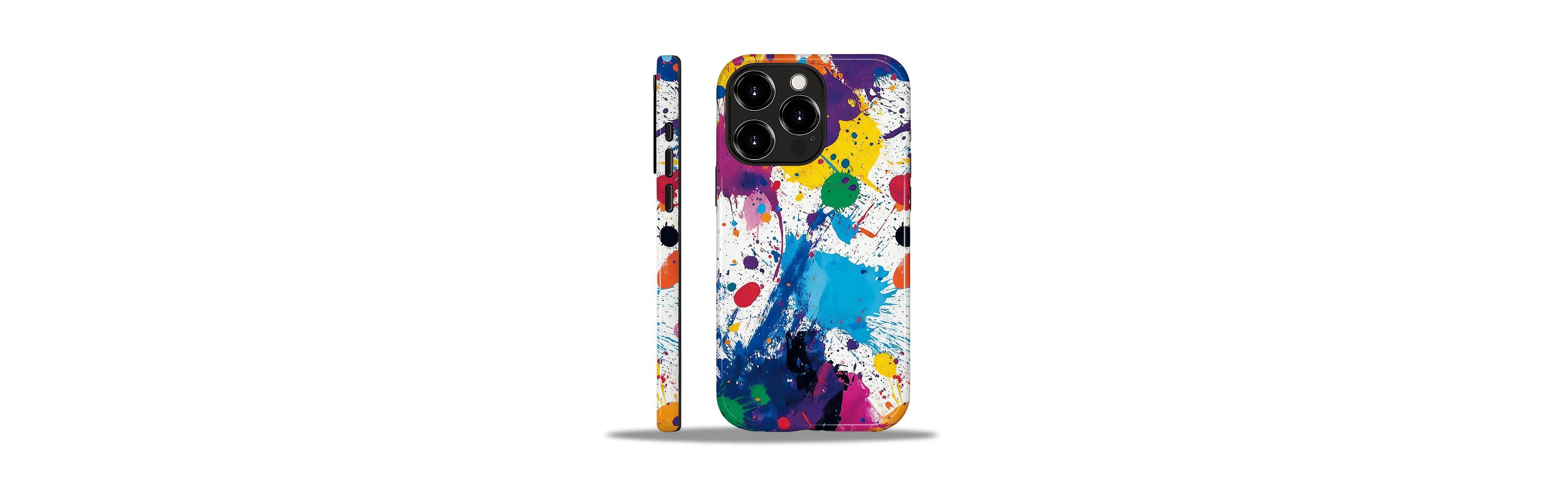 Lisen Phone Case Compatible with Apple iPhone 14 Pro Max, 2-Layer Durable, Color Splash