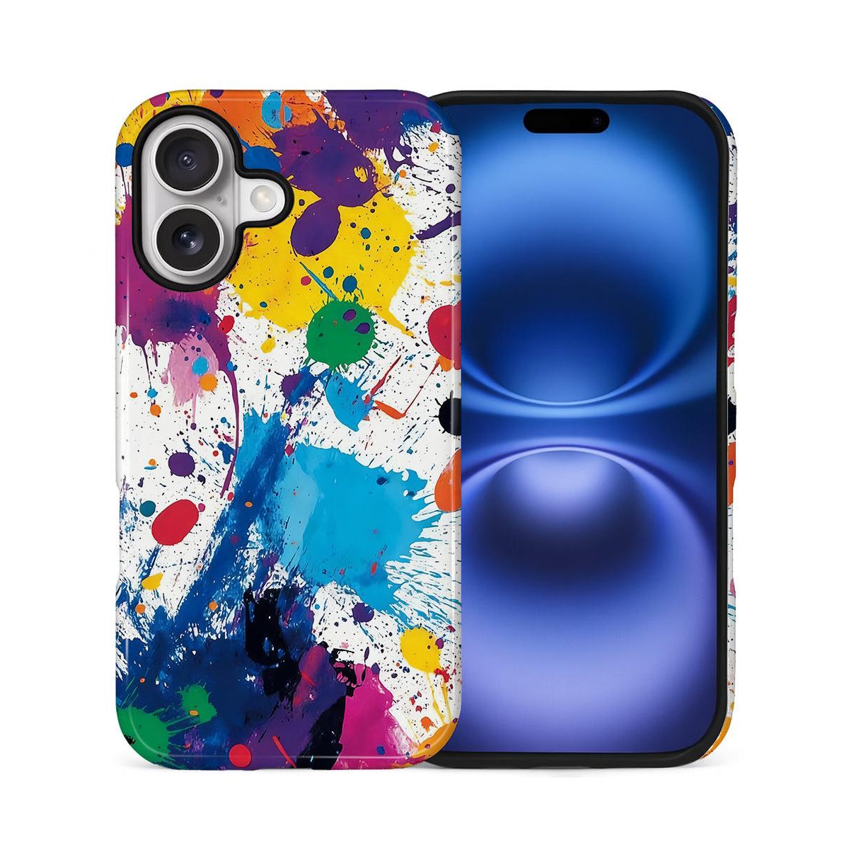 Lisen Phone Case Compatible with Apple iPhone 16, 2-Layer Durable, Color Splash