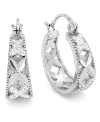 Crystal 18K Gold Plated Hoop Earring