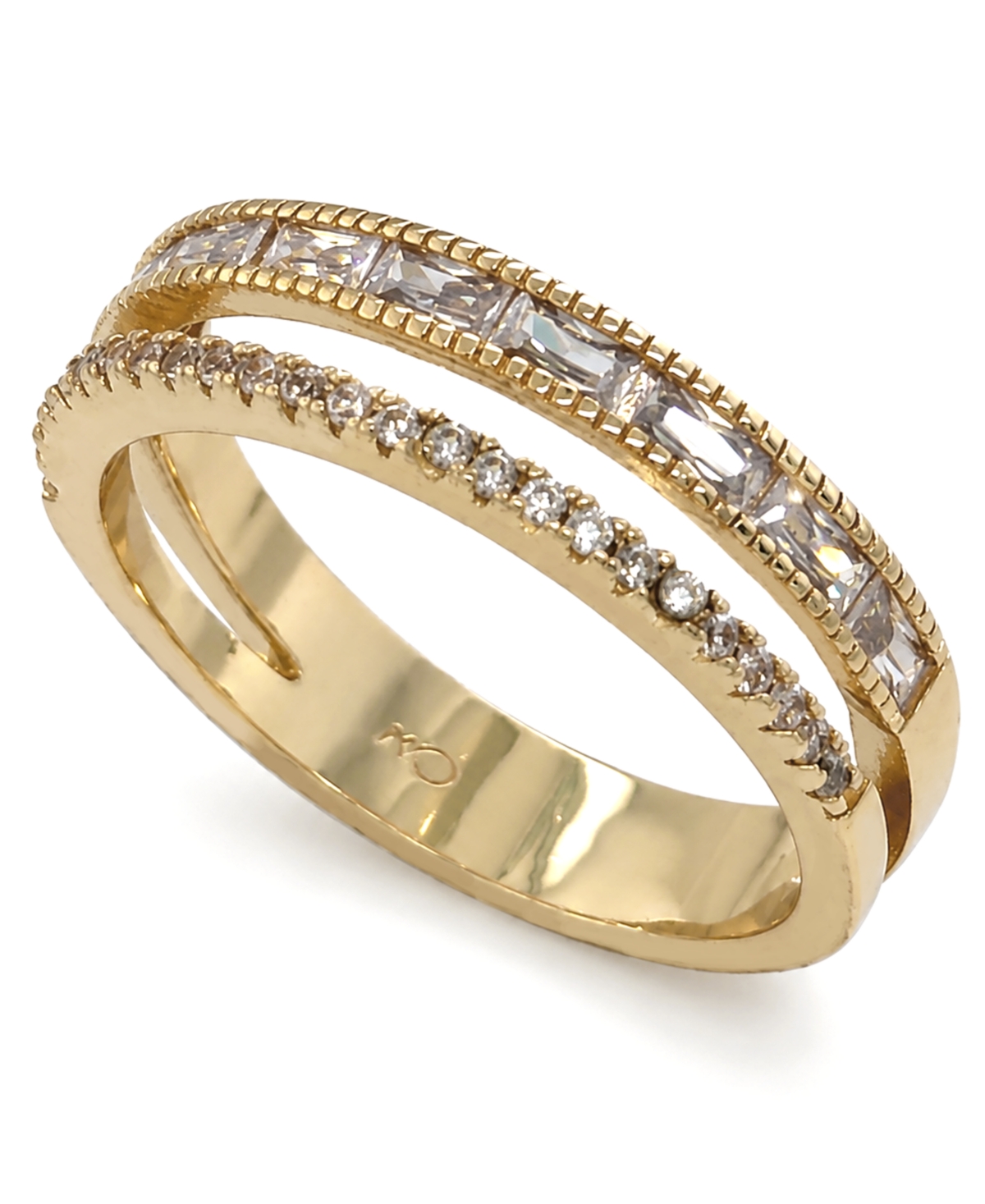 And Now This Cubic Zirconia Double Row Ring