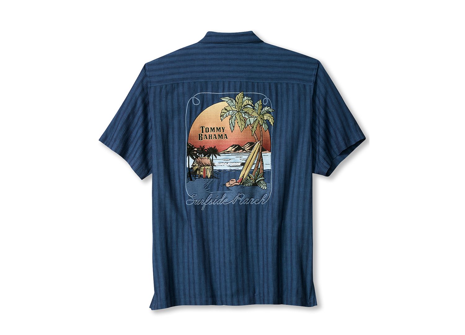 Men's Surfside Ranch Short-Sleeve Bungalow-Collar Silk Shirt