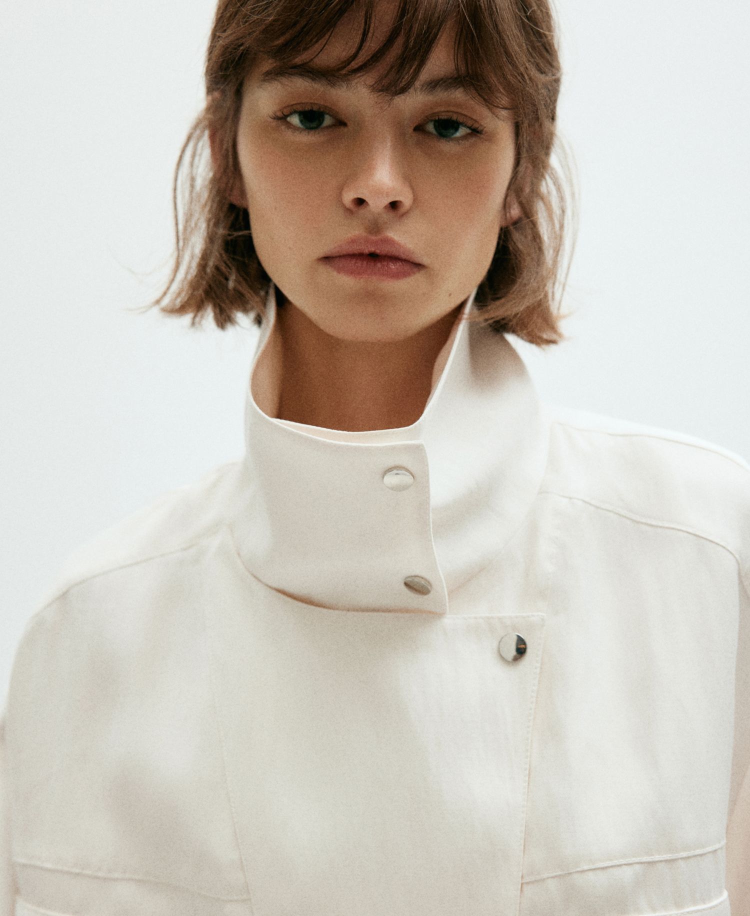 Women's Oversized Funnel-Neck Bomber Jacket