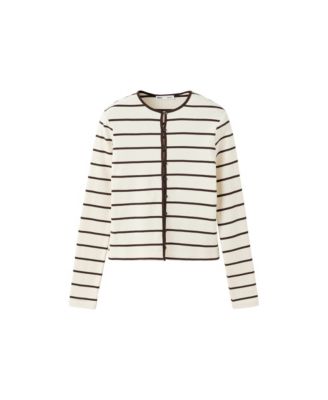 Women's Striped Lightweight Knit Cardigan