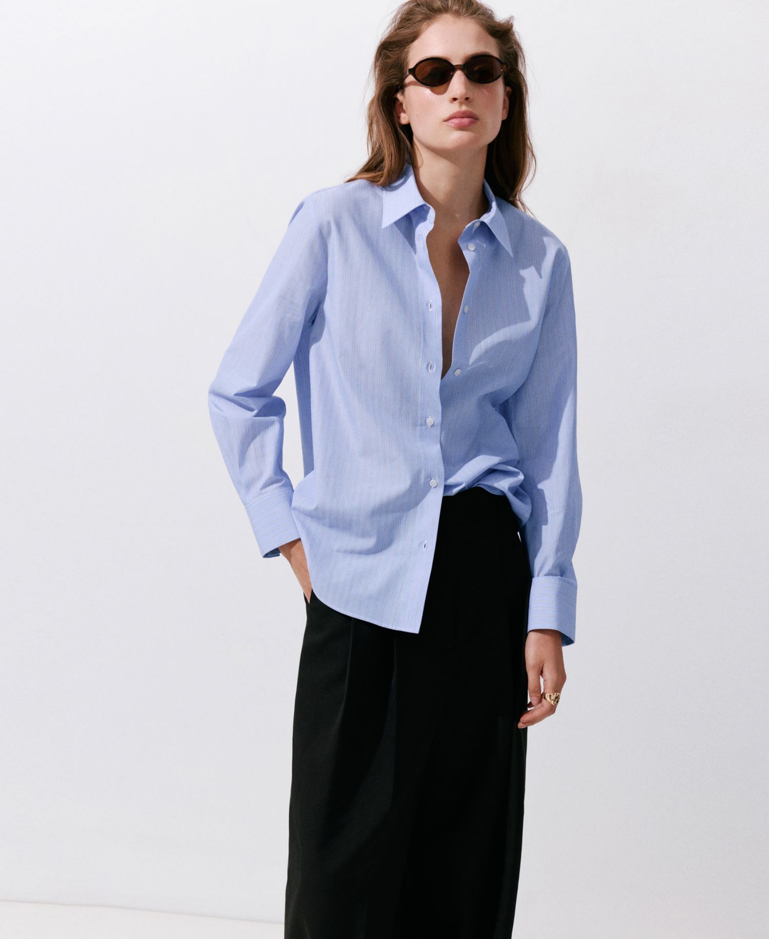 Women's Pinstripe Straight Shirt