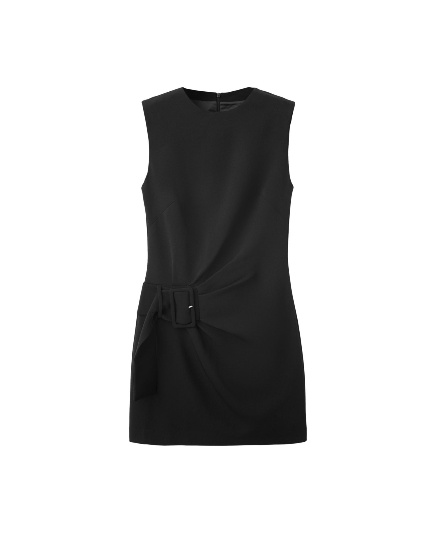 Women's Slim-Fit Ruched Belt Detail Dress