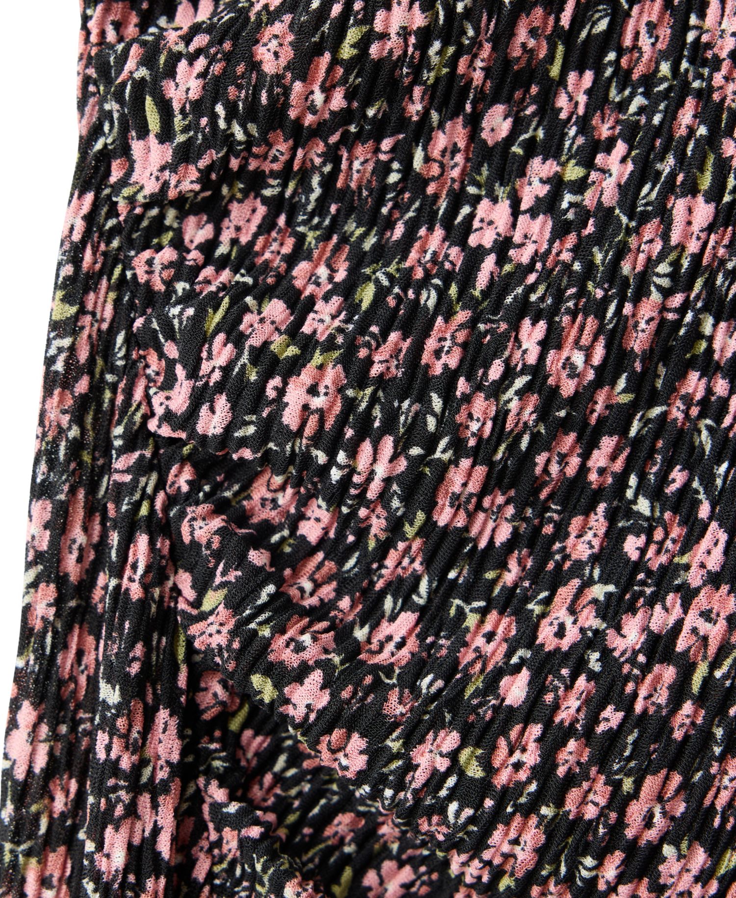 Women's Floral Midi Draped Detail Dress