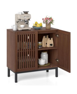 Buffet Cabinet with Storage 32" Wooden Sideboard Coffee Bar Station