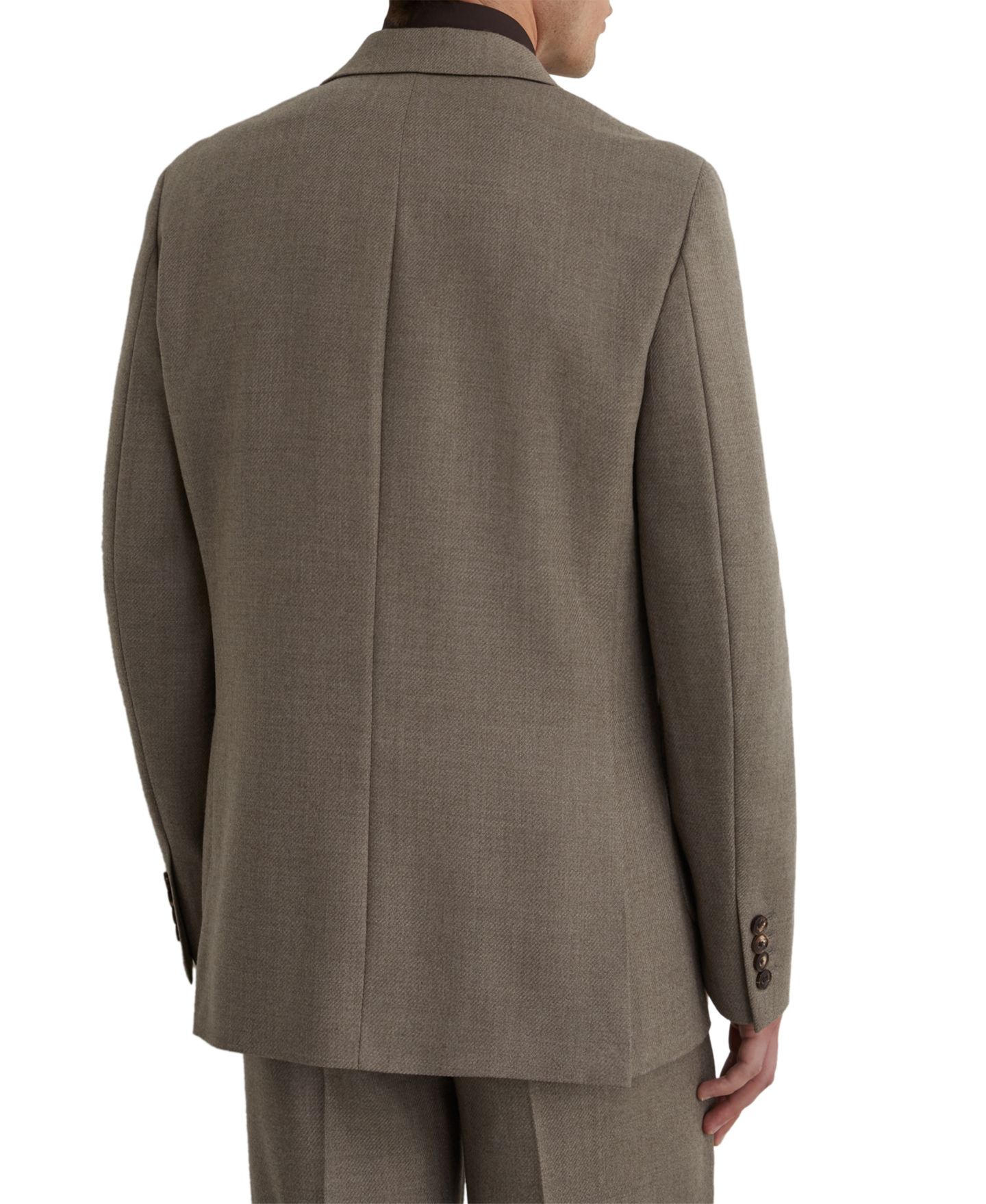 Мужской пиджак REISS Terrain Relaxed-Fit Wool-Blend Twill Single-Breasted Blazer, цвет: Серо-бежевый коричневый — фото 2